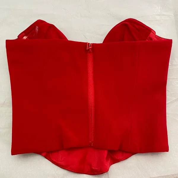HOUSE OF CB‎ 'Lydia' Red Rose Plunge Corset NWOT size L D- DD - Image 16