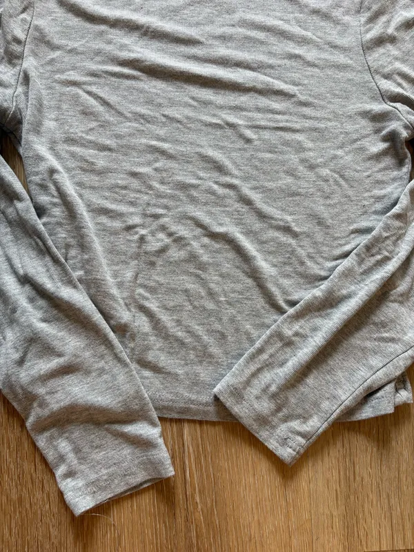 Light Grey Long Sleeve Top Gray Size XS - Image 2