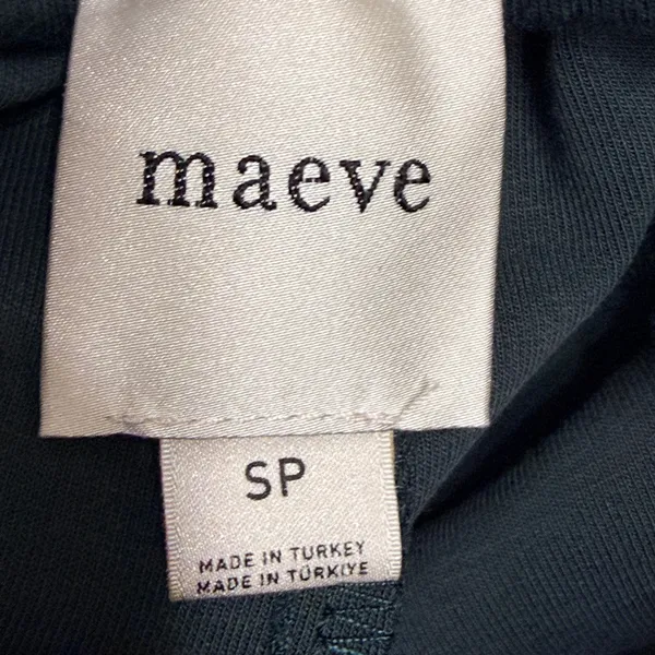 Maeve‎ Anthropologie Pull-On Track Pants-Small Dark Green Crochet Quiet Luxury - Image 5