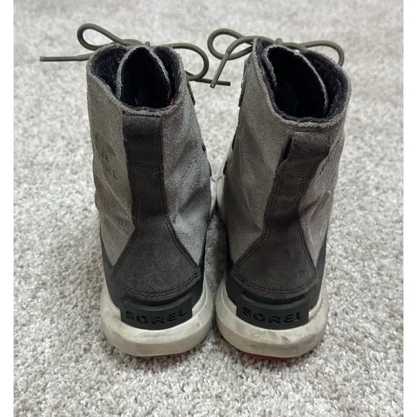 Sorel Explorer II Joan Waterproof Winter Boots Gray Suede Leather Size 8 - Image 4
