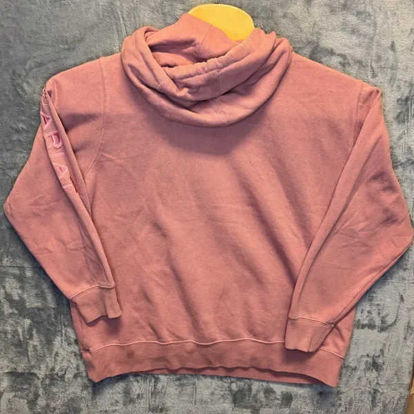 2188 | Ariat Re-AL Logo Western Fleece Pullover Hoodie Rose Pink Womens XL - Image 4