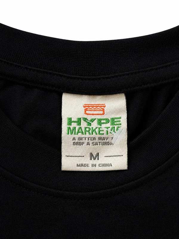 Hype Market Black Floral Rose Graphic T-Shirt Size M - Image 7
