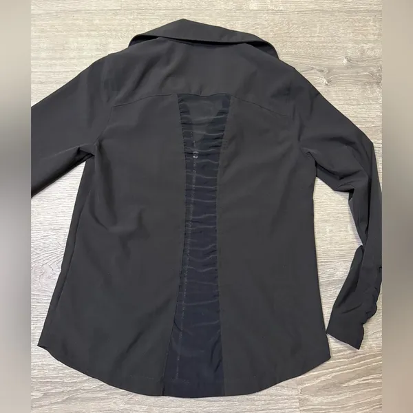 •CHICO’S• MESH ATHLETIC JACKET Black - Image 5