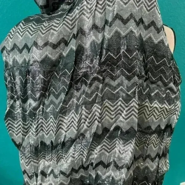 Pattern silver infinity scarf - Image 2