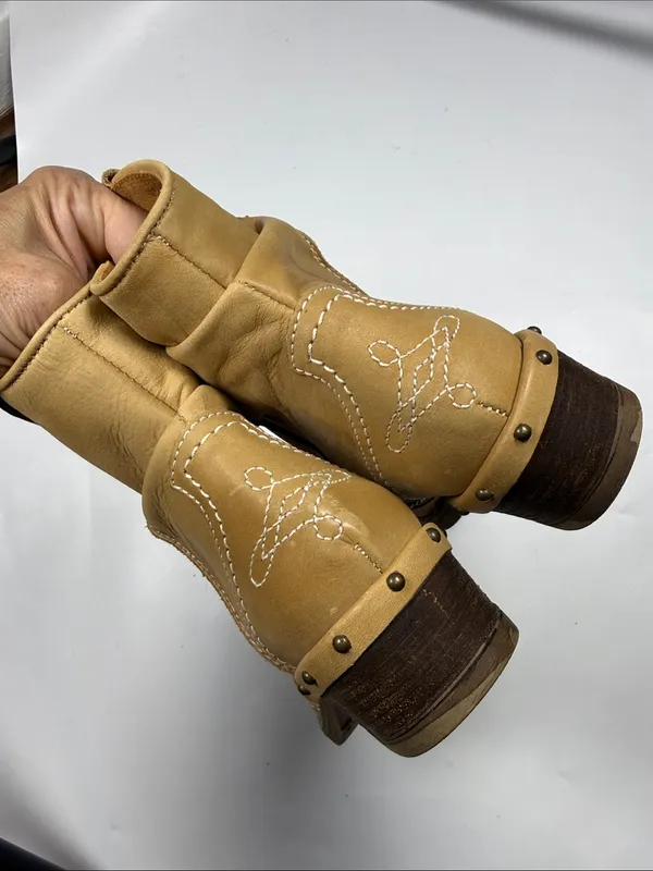 SUNDANCE Etta Whiskey Western Cowboy Boots S-568 Size: 40 / US size 9-9.5 - Image 3