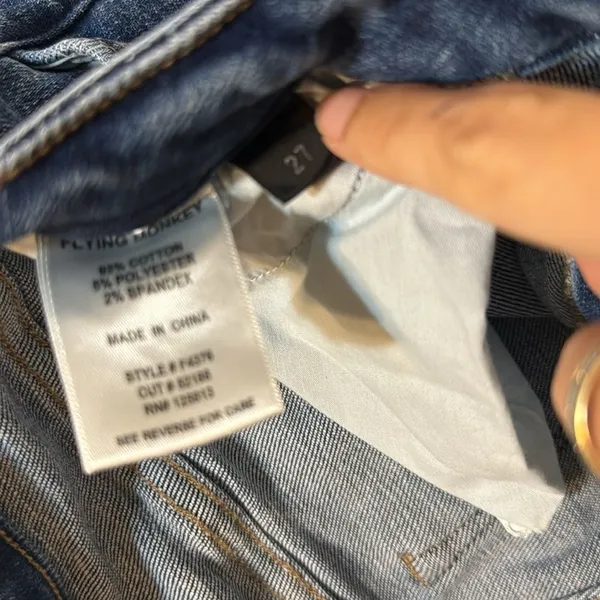 Flying monkey ladies straight leg‎ denim jeans size 27 - Image 9