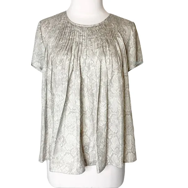 NWT Anthropologie‎ Dolan snakeskin pleat swing top - Image 9