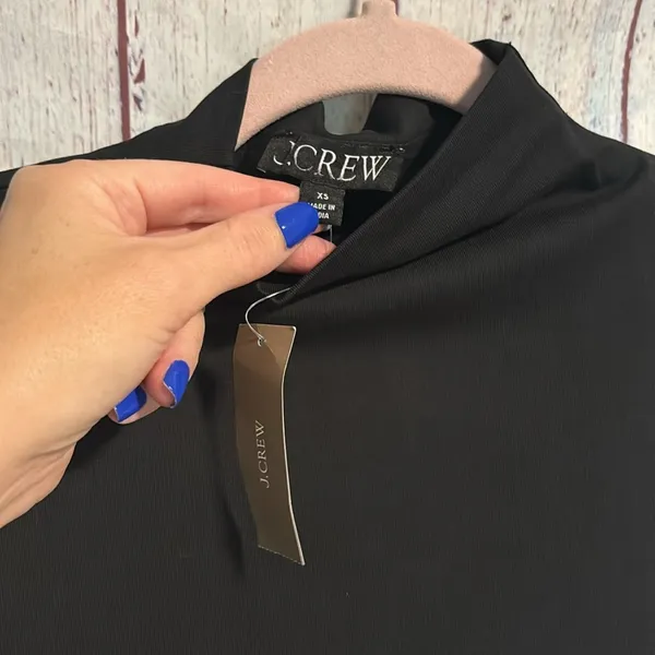 NWT J. Crew Fitted knit mockneck dress with poplin skirt - Image 8