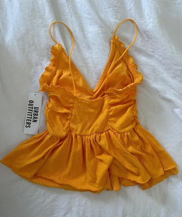 Urban Outfitters Yellow Ruffle Top - Image 2