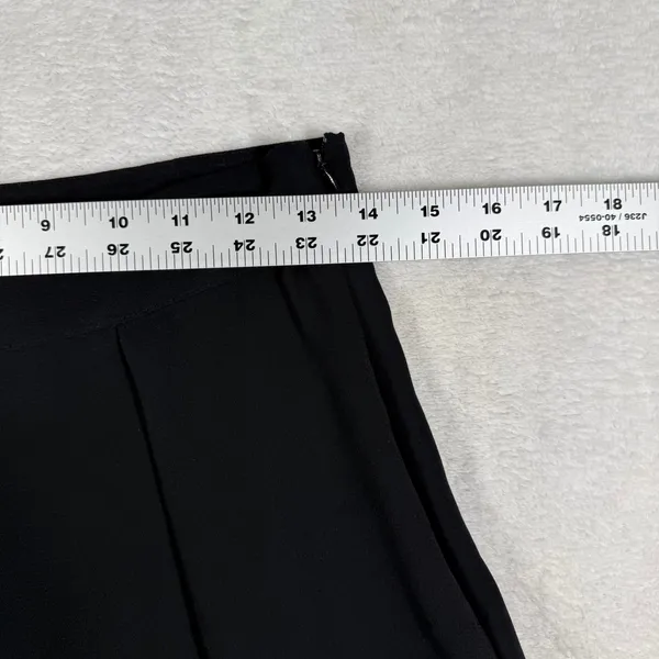 Zara Black Pleated Mini Skort High Rise Side Zip Size Medium Casual Chic - Image 4