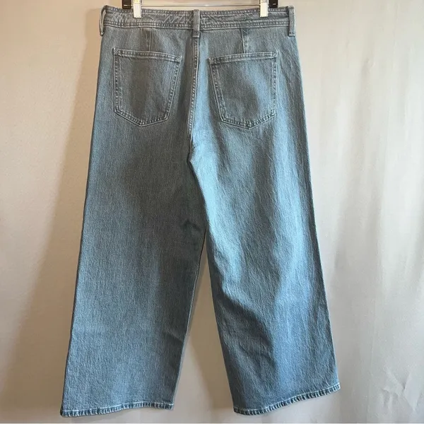 Universal Threads High-Rise Sailor Wide Leg Ankle Jeans - Gray Wash 14 - Image 3
