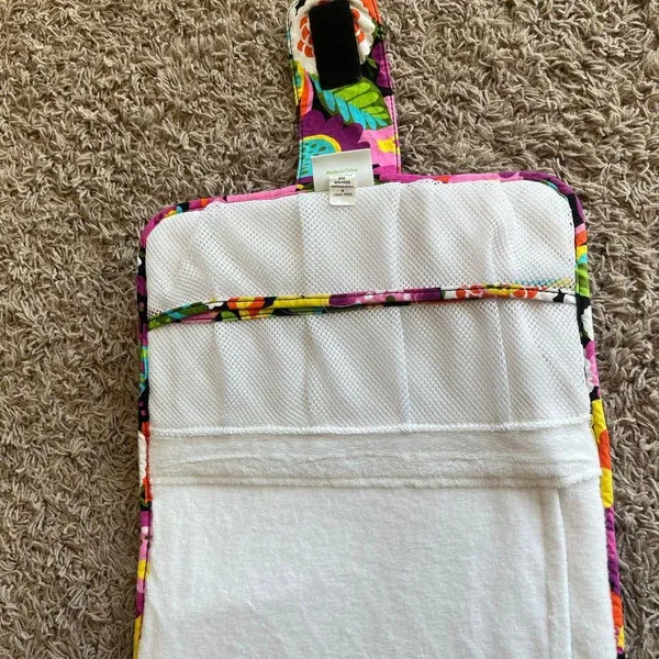 Vera Bradley Floral Pattern Roll Up Makeup / Toiletry Bag - Image 4
