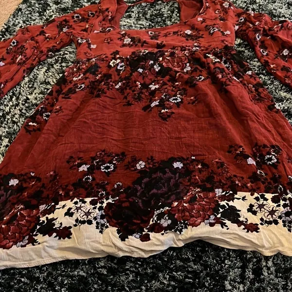 Free people burgundy floral mini dress‎ - Image 5