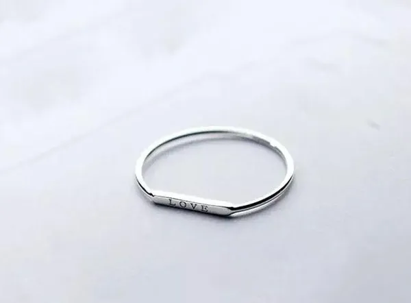 SIZE 7 Dainty 925 Love Letter Ring - Image 7