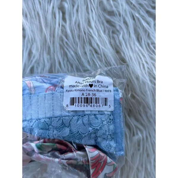 We Are Hah by Free People After Hours Bra Kyoto Kimono French Blue 28-36A - Image 4