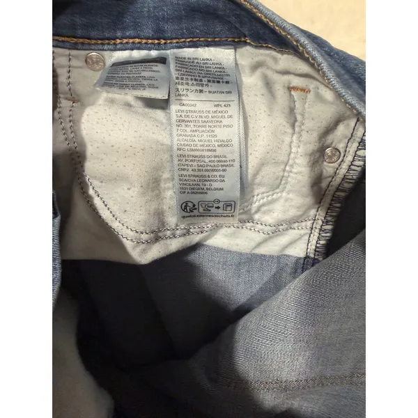 Levis‎ 311 Shaping Skinny Jeans Womens 29 Medium Wash Blue Raw Hem 19626-0471 - Image 5
