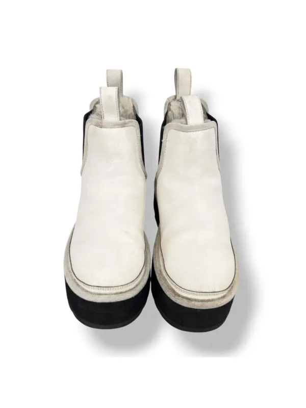UGG Neumel Platform Chelsea Boots White Streetwear Urban Utility Size 7 - Image 11