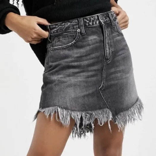 Free People Bailey Denim Mini Skirt - Image 7