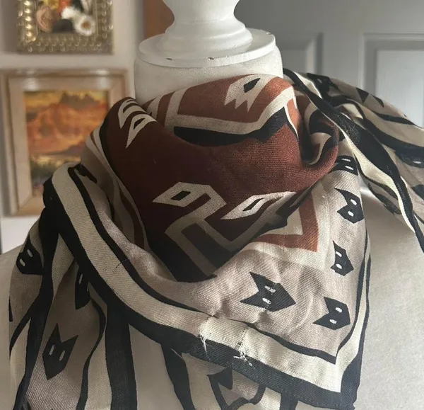 Vintage Western Scarf Brown - Image 4
