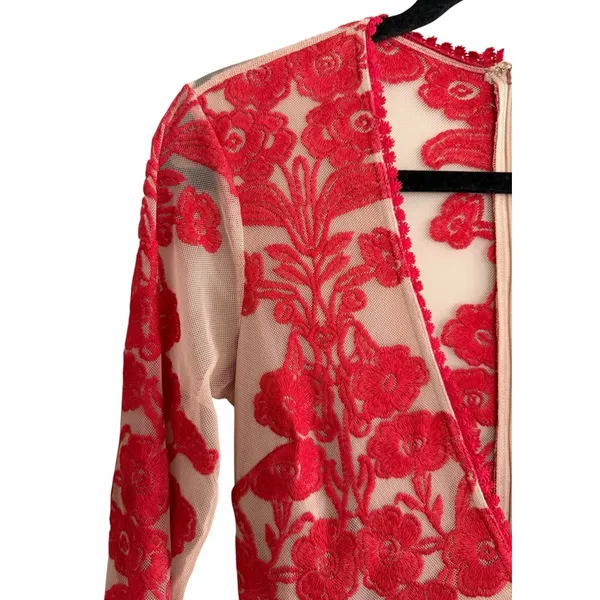 For Love‎ & Lemons Temecula Maxi Dress Red Floral Women's Size Medium - Image 9