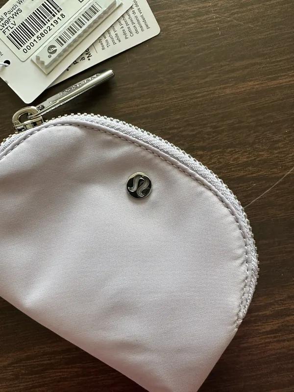 Lululemon Dual Pouch Wristlet Metallic Workmark-Faint Lavender - Image 6