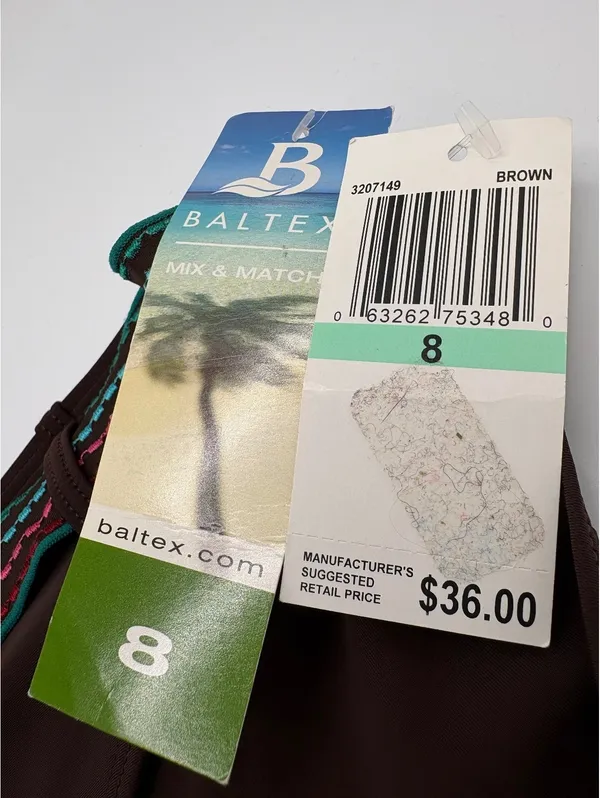Baltex Size 8 Brown Bikini Swim Bottom NWT - Image 4