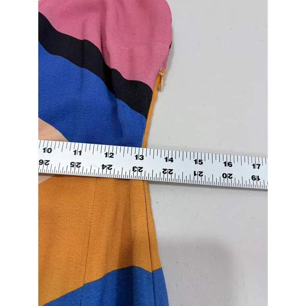 Farm Rio Graphic Heart Slip Midi Dress Colorblock‎ Multicolor XS - Image 11