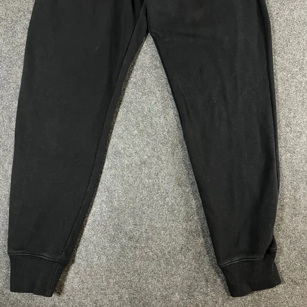 Nike Women Fleece Joggers Black Sweatpants Small Embroidered Swoosh Logo Pockets - Image 9
