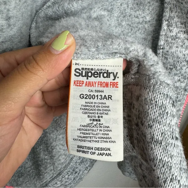 Superdry Gray‎ Storm Colour Pop Zip Hoodie - Image 7