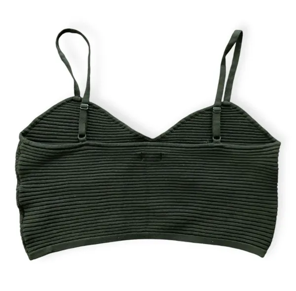 Womens Green Take Charge Ribbed Corset Top - Image 3