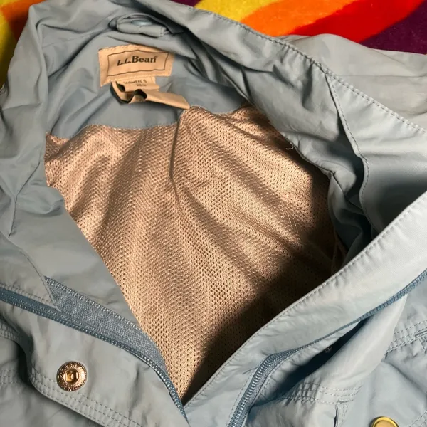 Vintage LL Bean All Conditions "2 In One" Jacket Womens Small Blue Poly Shell - Image 5