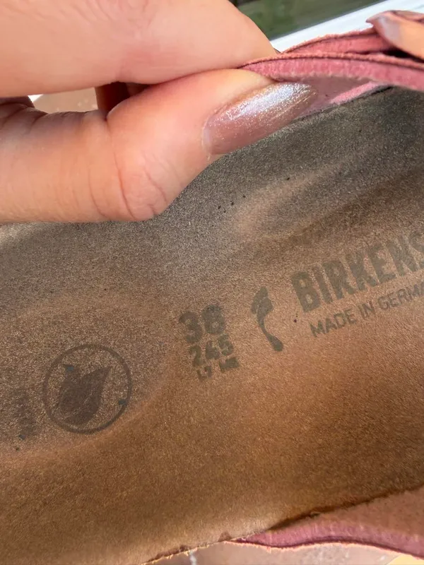 Birkenstock pink snakeskin 3 strap sandals sz 38/7.5 #summer #beach #retro - Image 7