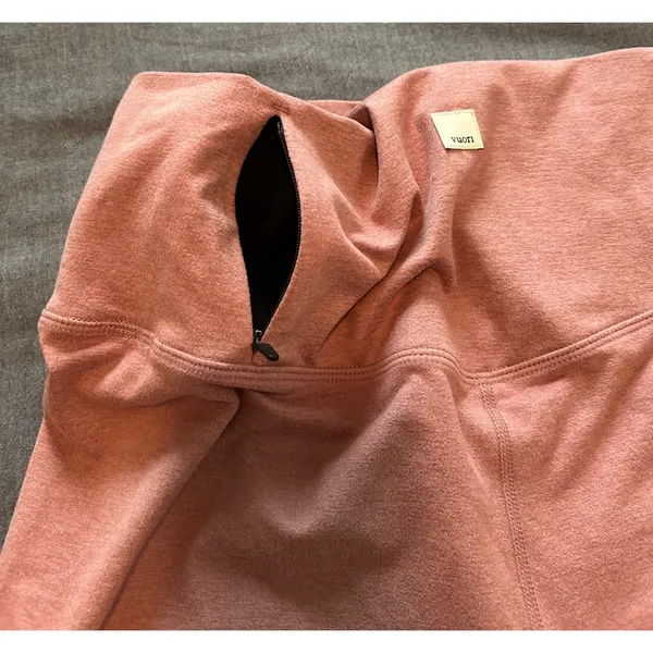 Vuori Performance Leggings Womens XL Terracotta Pink High Rise 7/8 Zip Pocket - Image 8