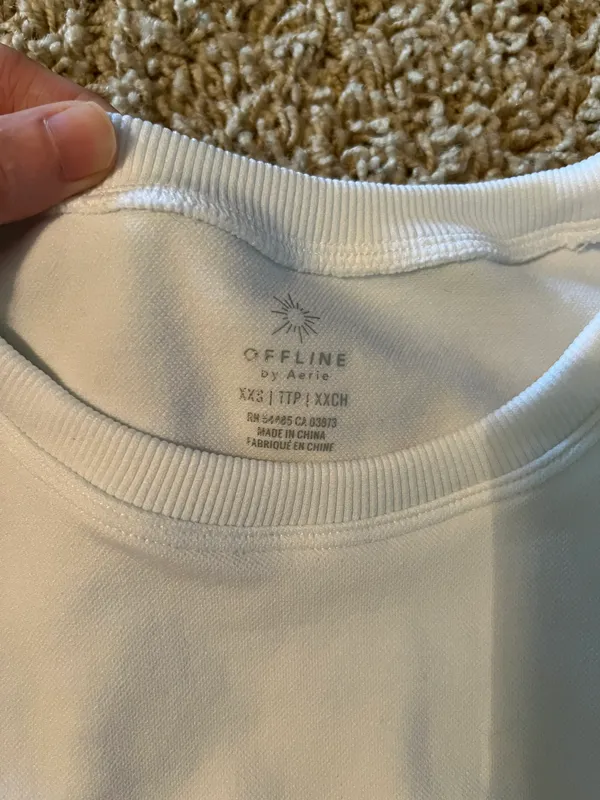 Aerie White Cropped Top - Image 2