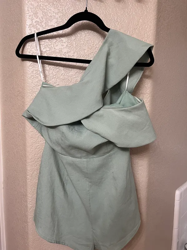 Lulus Romper Butterfly Effect Sage - Image 4
