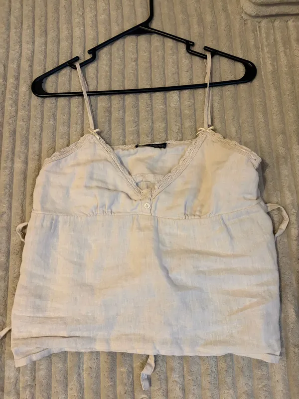 Brandy Melville Tank Top Light Pink Beige - Image 3