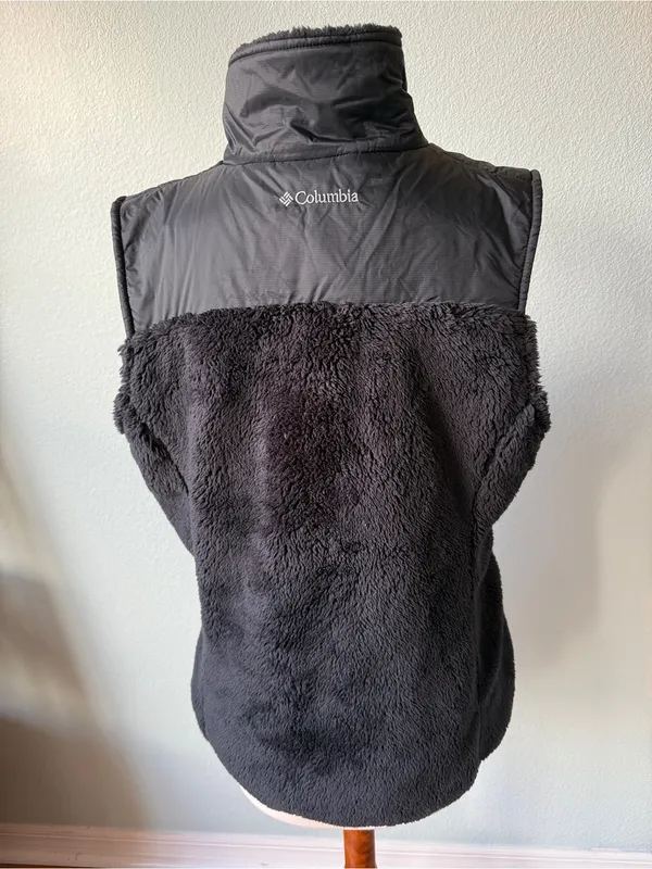 Columbia "Fast Beauty" Shaggy High-Pile Soft Fleece Vest Size XL - Image 6
