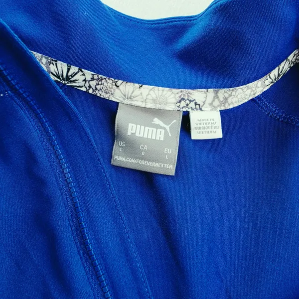 Puma NWT -876 Rotation 1/4 Zip Mazarine Blue Long Sleeve Top 577943-19 Size‎ L - Image 4