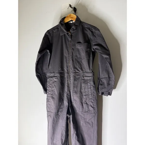 Alex Mill Coveralls long sleeve grey Cotton Twill‎ Utility Jumpsuit Workwear s - Image 3