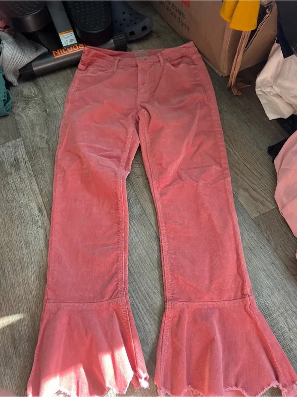 Mother The Cha Cha Chew Pink Corduroy Pants Size 28‎ - Image 14