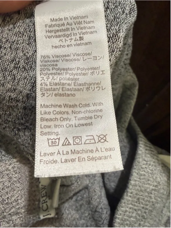 Women's J.Crew Jogger Pants Size S Grey White Drawstring - Image 5