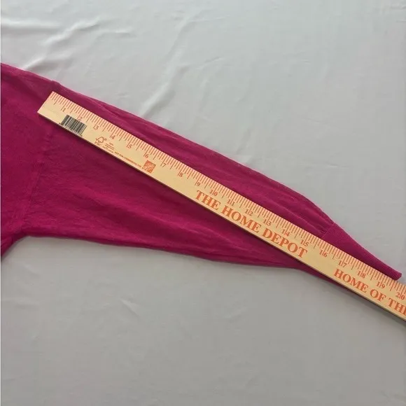 Maeve Anthropologie Magenta Pink‎ V-Neck Sheer Knit Dolman Top XS - Image 8