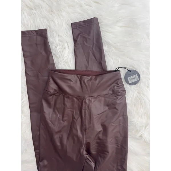 OFFLINE by Aerie Faux Leather High Waisted Leggings Chocolate Brown Size XS - Image 5