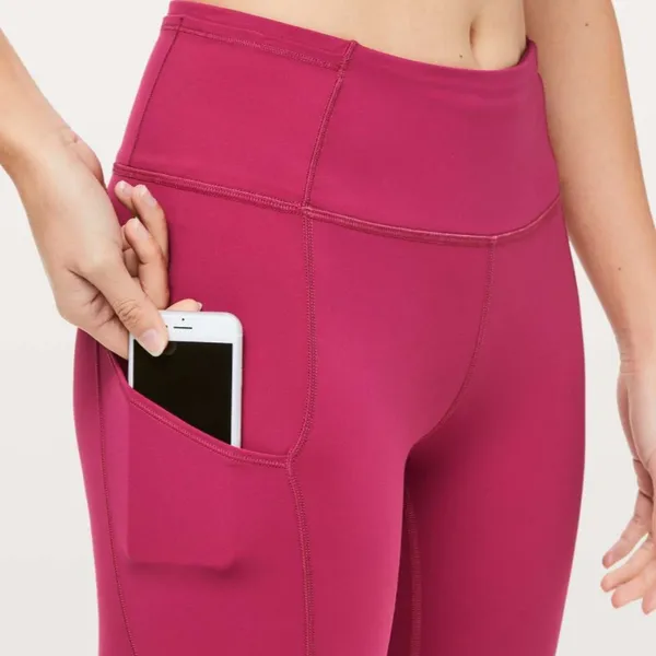 Lululemon Fast & Free 7/8 Nulux 25” Leggings in Violet Red - Image 2