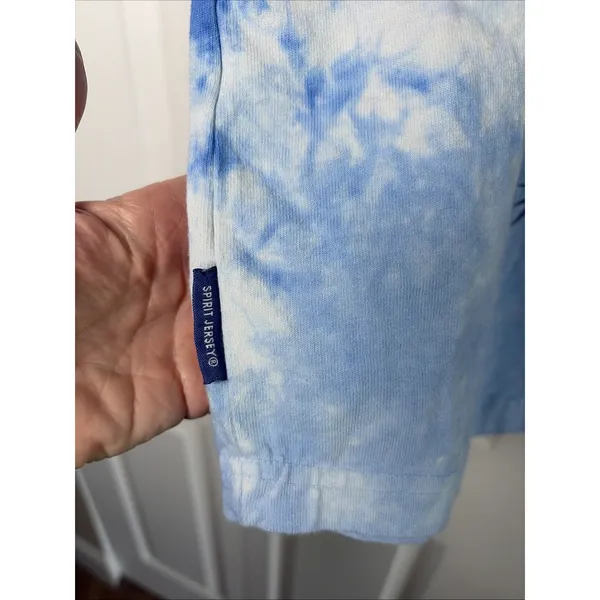Disney Spirit Jersey Stitch‎ Disneyland Womens L Blue Tie Dye Long Sleeve Cotton - Image 3