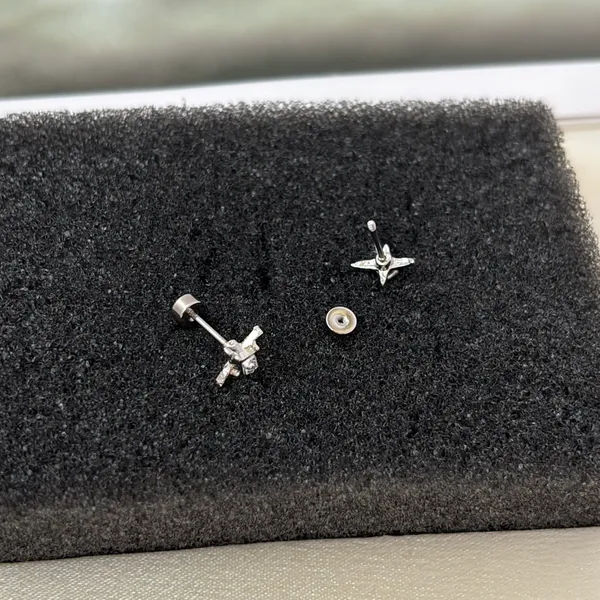 8mm CZ Star Stud Earrings for Men Women Streetwear Hip Hop Punk Unisex Earrings - Image 4