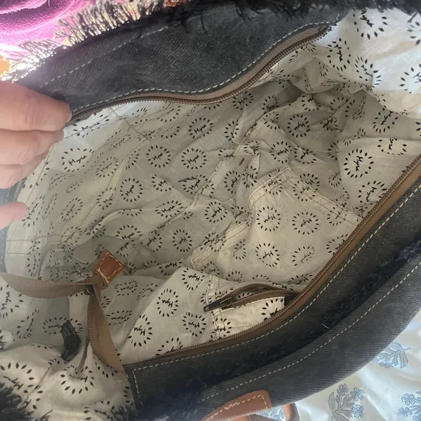 Myra Telluride‎ Tote Southwestern Aztec Animal Print Canvas Bag - Image 4