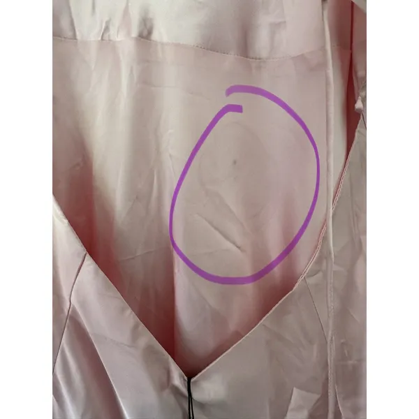 NWD Babyboo Misha Maxi Dress Blush Pink Satin Size Small - Image 6