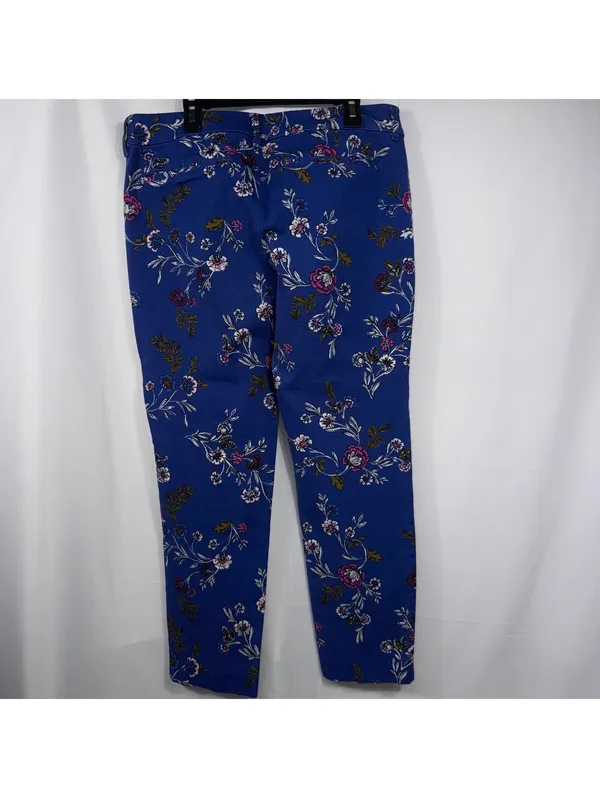 Old Navy Pixie Blue Floral Pants Size 12 - Image 6