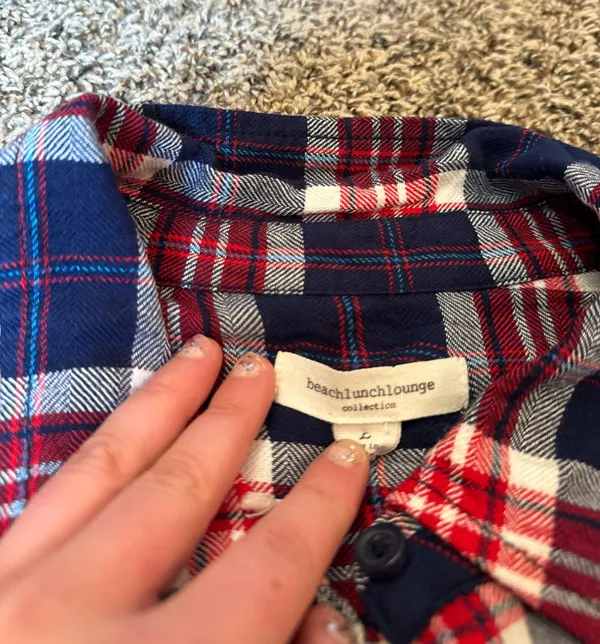 Women’s Red And Blue Flannel - Image 4